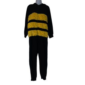 Xhilaration Bee Pajamas Costume Unionsuit Womens M L PJs Hooded Winter